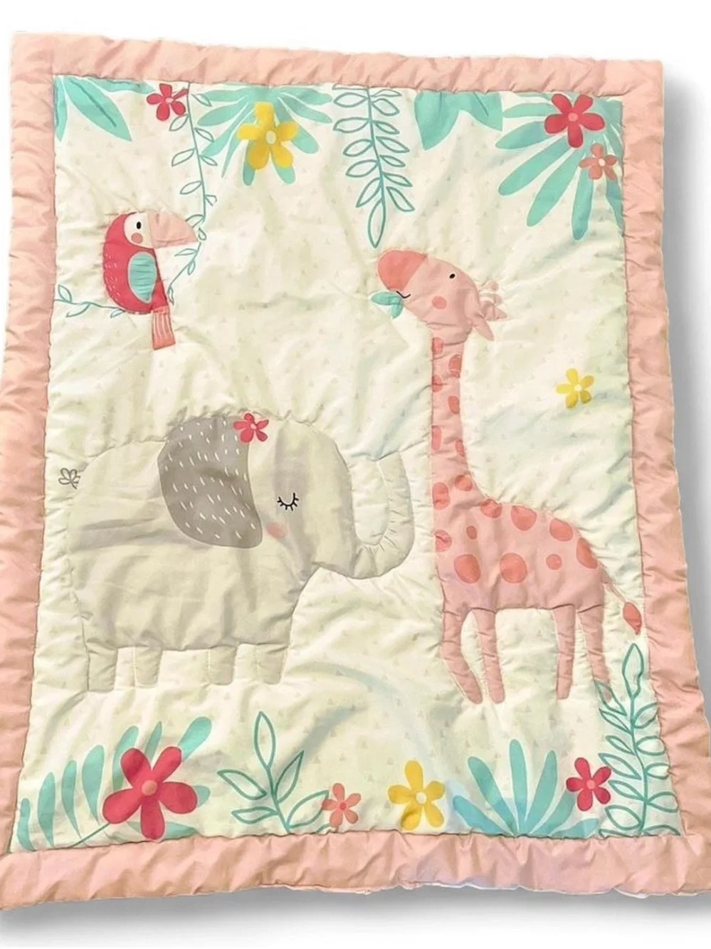 Babies Pink Animal Print Comforter Set